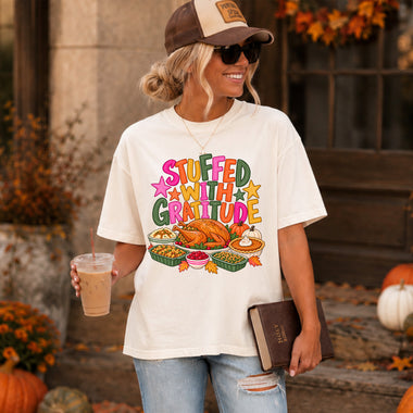 Stuffed With Gratitude DTF Transfer DTF Heat Press Transfer from Sweet Tee Transfers
