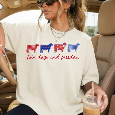 Fair Days and Freedom DTF Transfer DTF Heat Press Transfer from Sweet Tee Transfers