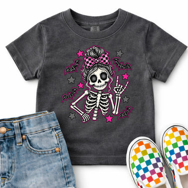 Girl Pink Skeleton DTF Transfer DTF Heat Press Transfer from Sweet Tee Transfers