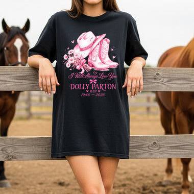 I Will Always Love You Dolly Parton RIP 1946–2026 DTF Transfer DTF Heat Press Transfer from Sweet Tee Transfers