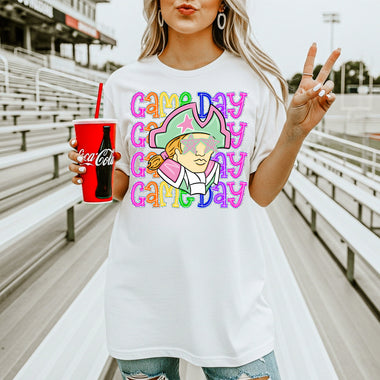 Patriots School Mascot DTF Transfer – Game Day DTF Heat Press Transfer from Sweet Tee Transfers
