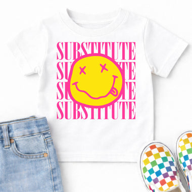 Nirvana Substitute Smiley Face DTF Transfer DTF Heat Press Transfer from Sweet Tee Transfers