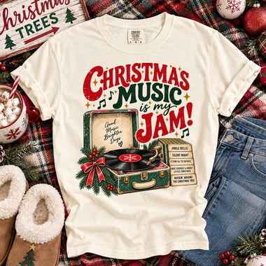 Christmas Music is My Jam DTF Transfer DTF Heat Press Transfer from Sweet Tee Transfers