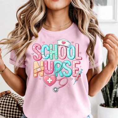 School Nurse Pastel DTF Transfer DTF Heat Press Transfer from Sweet Tee Transfers