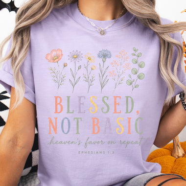 Blessed Not Basic DTF Transfer DTF Heat Press Transfer from Sweet Tee Transfers