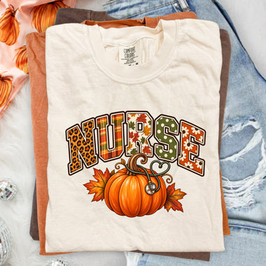 Fall Nurse Pumpkin DTF Transfer DTF Heat Press Transfer from Sweet Tee Transfers