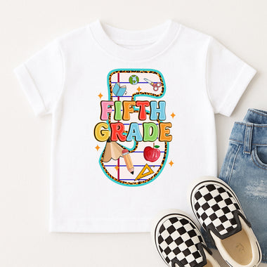 Pencil and Paper Fifth Grade DTF Transfer DTF Heat Press Transfer from Sweet Tee Transfers