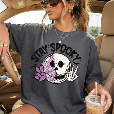 Stay Spooky Smiley DTF Transfer DTF Heat Press Transfer from Sweet Tee Transfers
