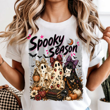 Preppy Spooky Season Ghost DTF Transfer DTF Heat Press Transfer from Sweet Tee Transfers