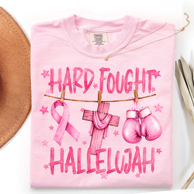 Hard Fought Hallelujah Cross DTF Transfer DTF Heat Press Transfer from Sweet Tee Transfers