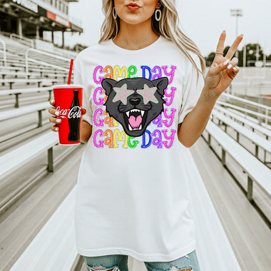 Panthers School Mascot DTF Transfer – Game Day DTF Heat Press Transfer from Sweet Tee Transfers