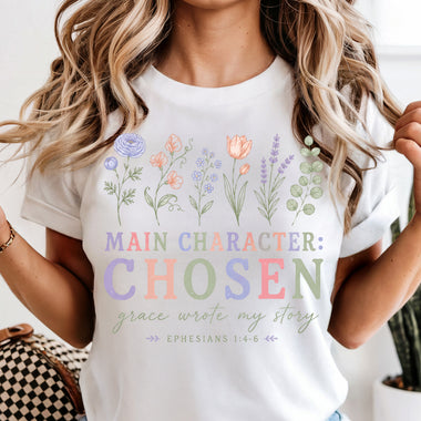 Chosen Grace Wrote My Story Wildflower Ephesians DTF Transfer DTF Heat Press Transfer from Sweet Tee Transfers