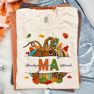 MA Fall Pumpkin DTF Transfer DTF Heat Press Transfer from Sweet Tee Transfers