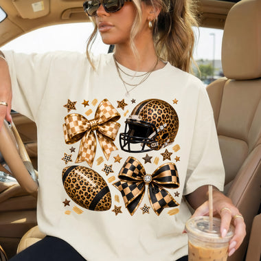 Cheetah Football Collage DTF Transfer DTF Heat Press Transfer from Sweet Tee Transfers