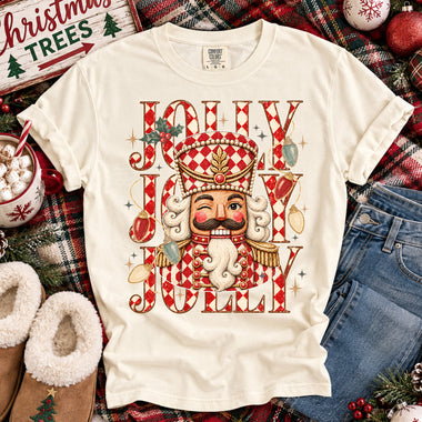 Checkered Jolly Nutcracker DTF Transfer DTF Heat Press Transfer from Sweet Tee Transfers