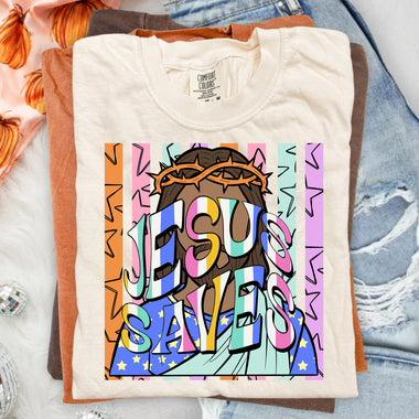 Jesus Saves DTF Transfer DTF Heat Press Transfer from Sweet Tee Transfers