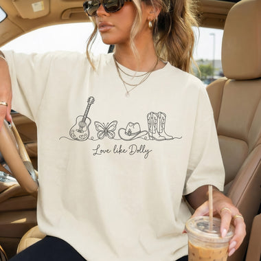 Love Like Dolly Black DTF Transfer DTF Heat Press Transfer from Sweet Tee Transfers