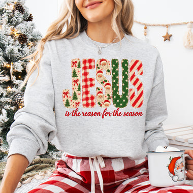 Jesus Is the Reason for the Season Retro DTF Transfer DTF Heat Press Transfer from Sweet Tee Transfers