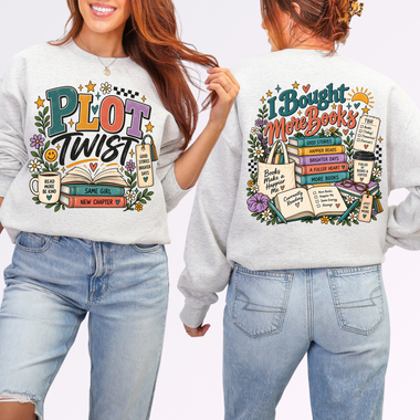 Plot Twist Same Girl New Chapter Books DTF Transfer DTF Heat Press Transfer from Sweet Tee Transfers