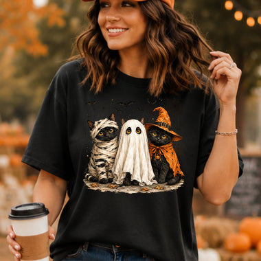 Halloween Black Cats Cute Ghost Witch Pumpkin DTF Transfer DTF Heat Press Transfer from Sweet Tee Transfers
