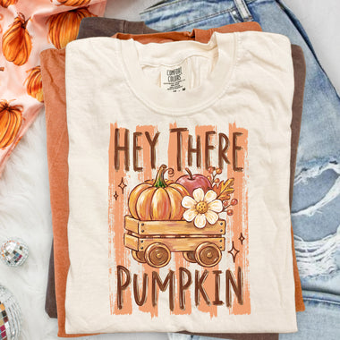 Hey There Pumpkin DTF Transfer DTF Heat Press Transfer from Sweet Tee Transfers