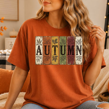 Autumn Blocks DTF Transfer DTF Heat Press Transfer from Sweet Tee Transfers