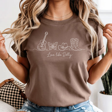 Love Like Dolly White DTF Transfer DTF Heat Press Transfer from Sweet Tee Transfers