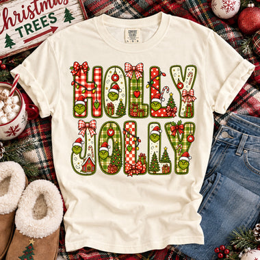 Green Guy Holly Jolly DTF Transfer DTF Heat Press Transfer from Sweet Tee Transfers