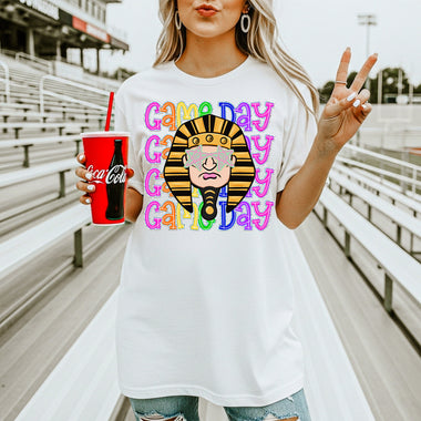 Pharaohs School Mascot DTF Transfer – Game Day DTF Heat Press Transfer from Sweet Tee Transfers