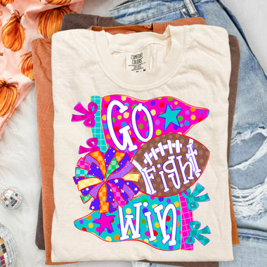 Go Fight Win DTF Transfer DTF Heat Press Transfer from Sweet Tee Transfers