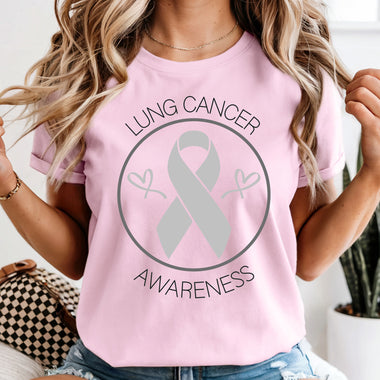 Lung Cancer Awareness DTF Transfer DTF Heat Press Transfer from Sweet Tee Transfers
