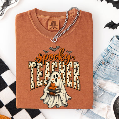 Spooky Teacher Ghost DTF Transfer DTF Heat Press Transfer from Sweet Tee Transfers