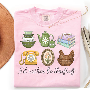 I'd Rather Be Thrifting DTF Transfer DTF Heat Press Transfer from Sweet Tee Transfers