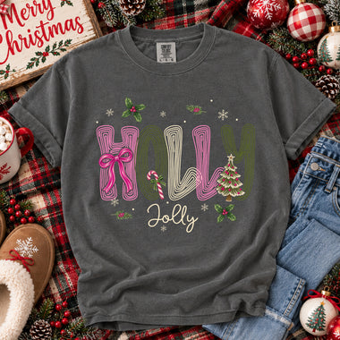 Holly Jolly String DTF Transfer DTF Heat Press Transfer from Sweet Tee Transfers