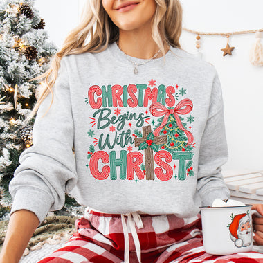 Christmas Begins with Christ DTF Transfer DTF Heat Press Transfer from Sweet Tee Transfers