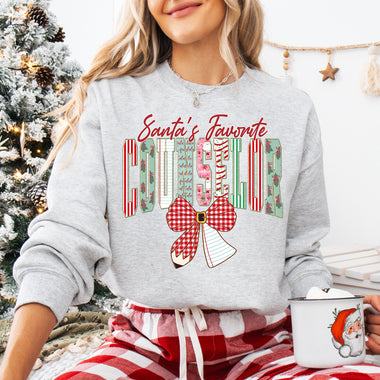 Coquette Santa's Favorite Counselor DTF Transfer DTF Heat Press Transfer from Sweet Tee Transfers