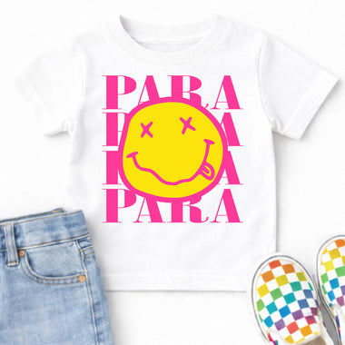 Nirvana Para Smiley Face DTF Transfer DTF Heat Press Transfer from Sweet Tee Transfers