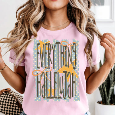 Everything Hallelujah Striped DTF Transfer DTF Heat Press Transfer from Sweet Tee Transfers