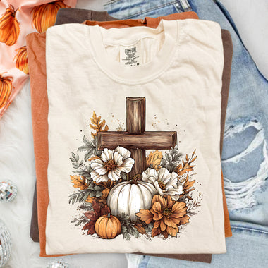 Fall Cross DTF Transfer DTF Heat Press Transfer from Sweet Tee Transfers