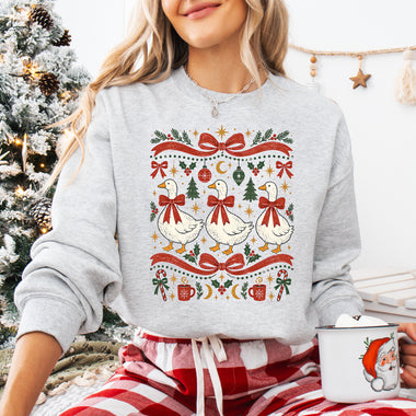 Three Geese Christmas DTF Transfer DTF Heat Press Transfer from Sweet Tee Transfers