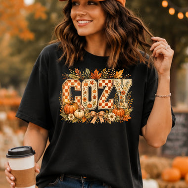 Cozy Fall with Pumpkins DTF Transfer DTF Heat Press Transfer from Sweet Tee Transfers