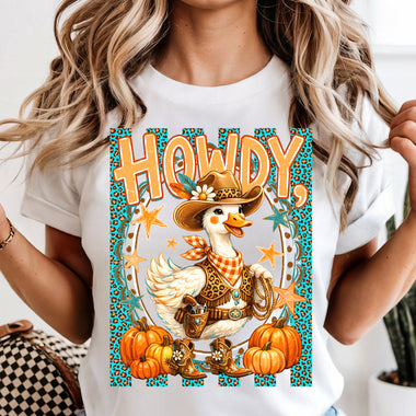 Howdy Fall Duck DTF Transfer DTF Heat Press Transfer from Sweet Tee Transfers