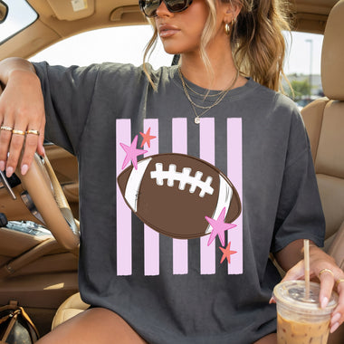 Football with Stars and Stripes DTF Transfer DTF Heat Press Transfer from Sweet Tee Transfers