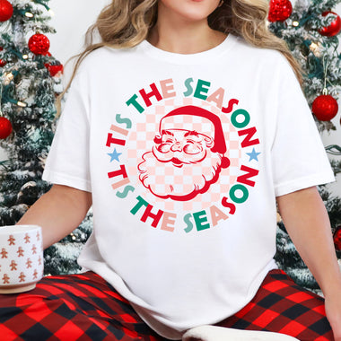 Tis the Season Santa DTF Transfer DTF Heat Press Transfer from Sweet Tee Transfers