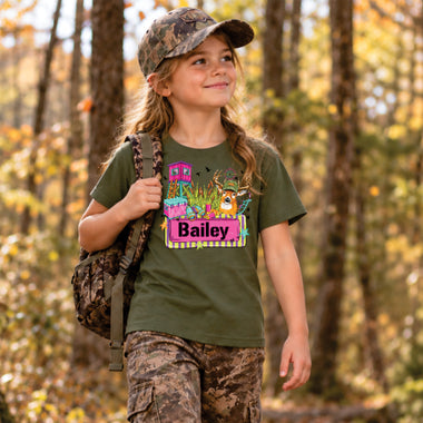 Custom Girl Hunting DTF Transfer DTF Heat Press Transfer from Sweet Tee Transfers