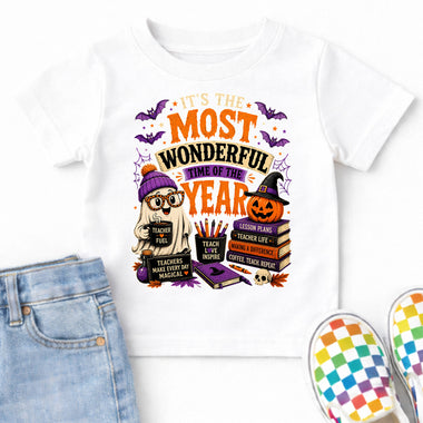 It's the Most Wonderful Time for Halloween Teacher DTF Transfer DTF Heat Press Transfer from Sweet Tee Transfers