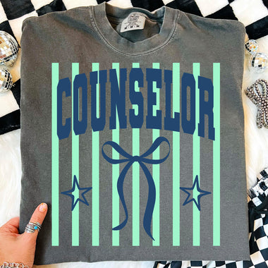 Preppy Counselor DTF Transfer DTF Heat Press Transfer from Sweet Tee Transfers
