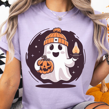 Ghost With Beanie DTF Transfer DTF Heat Press Transfer from Sweet Tee Transfers