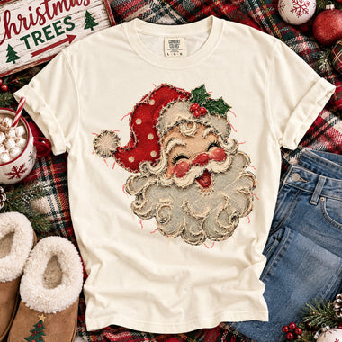 Ripped Santa Claus Retro DTF Transfer DTF Heat Press Transfer from Sweet Tee Transfers