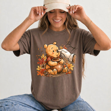 Bear Boop Fall Autumn Leaves DTF Transfer DTF Heat Press Transfer from Sweet Tee Transfers